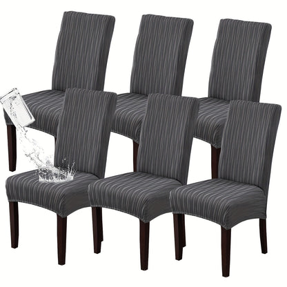 Dining Chair Covers Stretch Slipcovers Set of 4 or 6, Stain Resistant Removable Chair Protector for Home Kitchen Restaurant Wedding