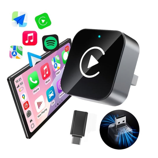 2-in-1 Wireless CarPlay & Android Auto Adapter Mini USB Dongle 2026 Upgrade Fast Stable Connection for iOS 10+ & Android 11+