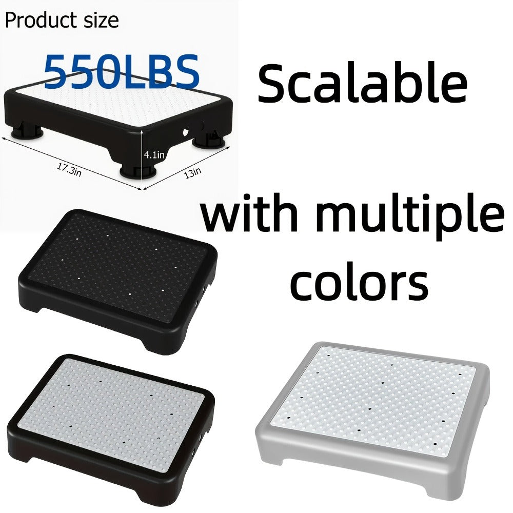 Adjustable One-Step Platform Stool, 17.3 x 13 x 4.1 Inches with Textured Top and Four Color Options