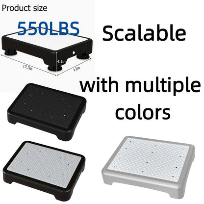Adjustable One-Step Platform Stool, 17.3 x 13 x 4.1 Inches with Textured Top and Four Color Options