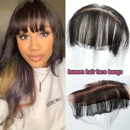 Hair Accessories 6x1 HD Lace Hairline Piece with Six-Inch Human Hair Fringe in Natural Color