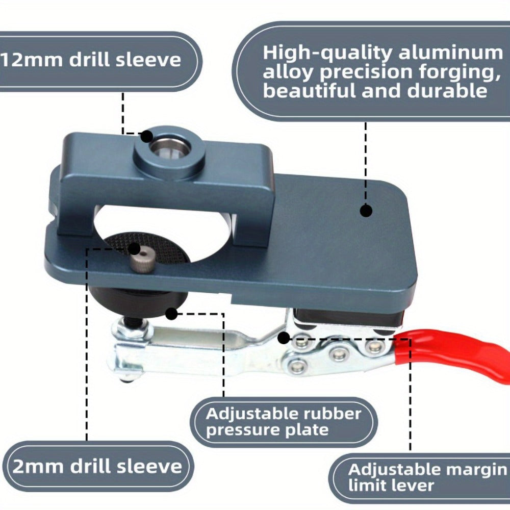 35mm Hinge Drilling Jig Kit Aluminum Alloy Cabinet Door Hinge Hole Opener Template Puncher Locator for Woodworking Door Cabinet Wardrobe