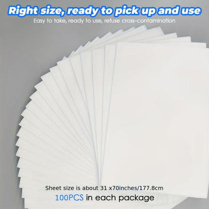 Disposable Bed Sheets 100 Pack Non-Woven Massage Table Cover Single Use Stain Resistant Spa Sheets for Massage Therapists Estheticians