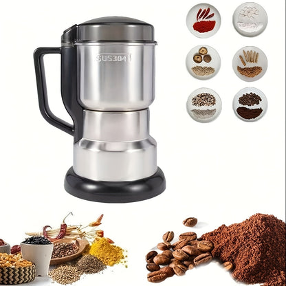 Electric Grain Grinder Mill, High-Speed Spice Coffee Herb Grinding Machine with Powerful Motor, Compact Design for Home Kitchen Use
