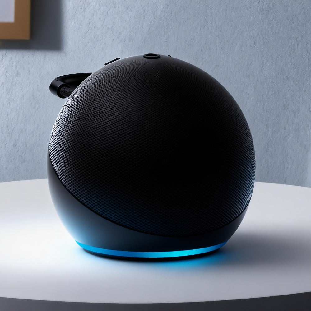 Portable Bluetooth Speaker Spherical Model with RGB, TWS, Subwoofer, 360° and Included Base