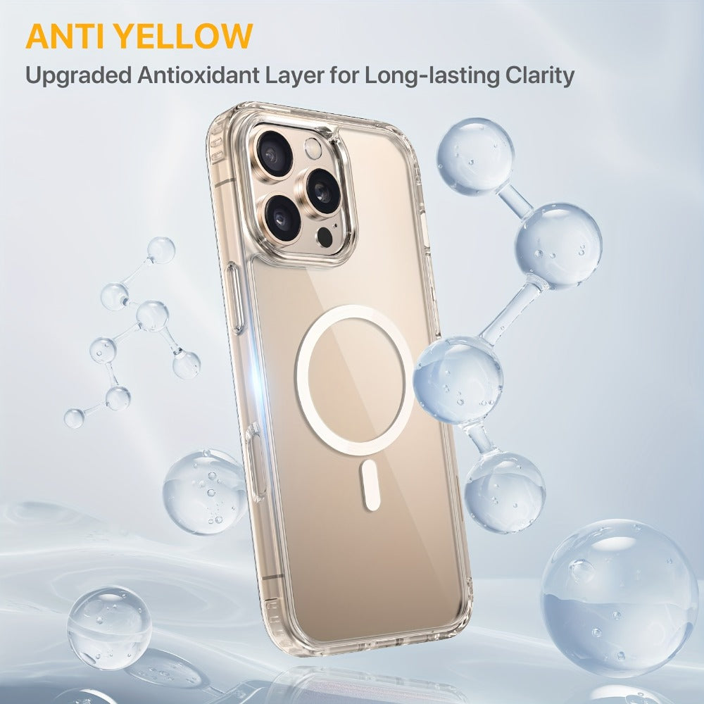 Phone Case Clear TPU and PC Three-Piece Bundle with Screen and Camera Lens Protectors for Select iPhone Models