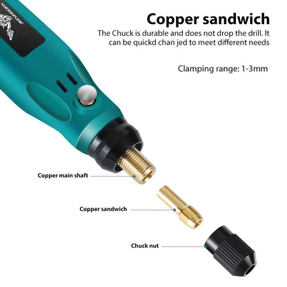 Power Tools Rechargeable Engraving Pen Kit with Adjustable Speed and 25 Piece or 39 Piece Accessory Options