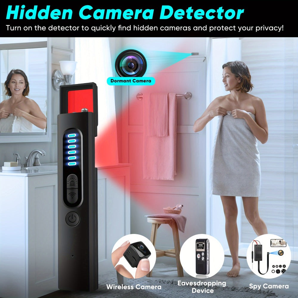 Hidden Camera Detector & Anti-Spy Bug Detector for an Everyday Personal Care Routine, with the Listed Configuration