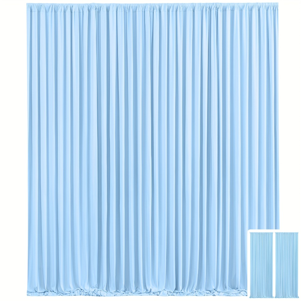 Party Backdrop Curtains 2-Pack 59x85 Inch, Non-Transparent Wrinkle-Free Fabric with Pole Pocket for Wedding