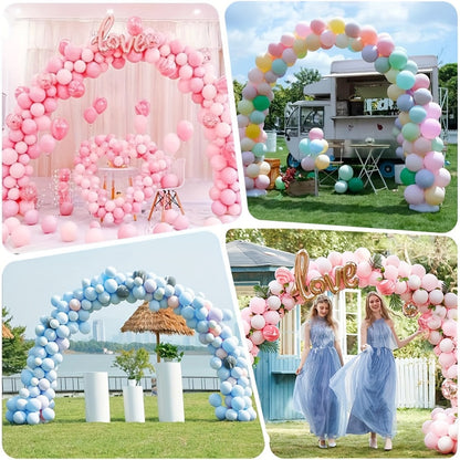 Balloon Arch Kit with Stand 3M Wide 98 Inch Tall, Adjustable Balloon Arch Stand with Water Fillable Bases and Manual Pump for Wedding