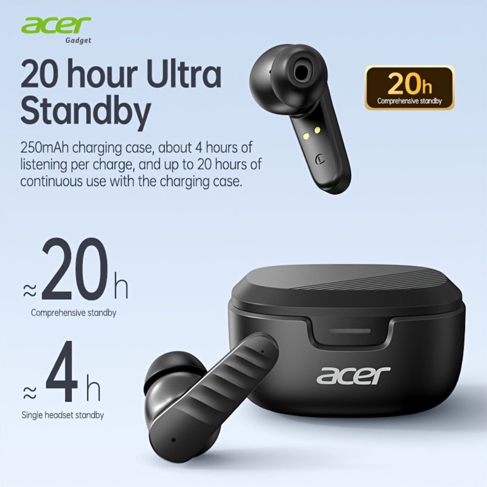 Wireless Earbuds Mini Lightweight In-Ear with ENC Call Processing, Touch Controls and Three Colors
