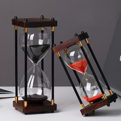 Hourglass Timer 60 Minute Wooden Sand Timer Decorative Glass – Vintage Home Decor for Kitchen, Office & Bedroom | Great Gift for Birthday
