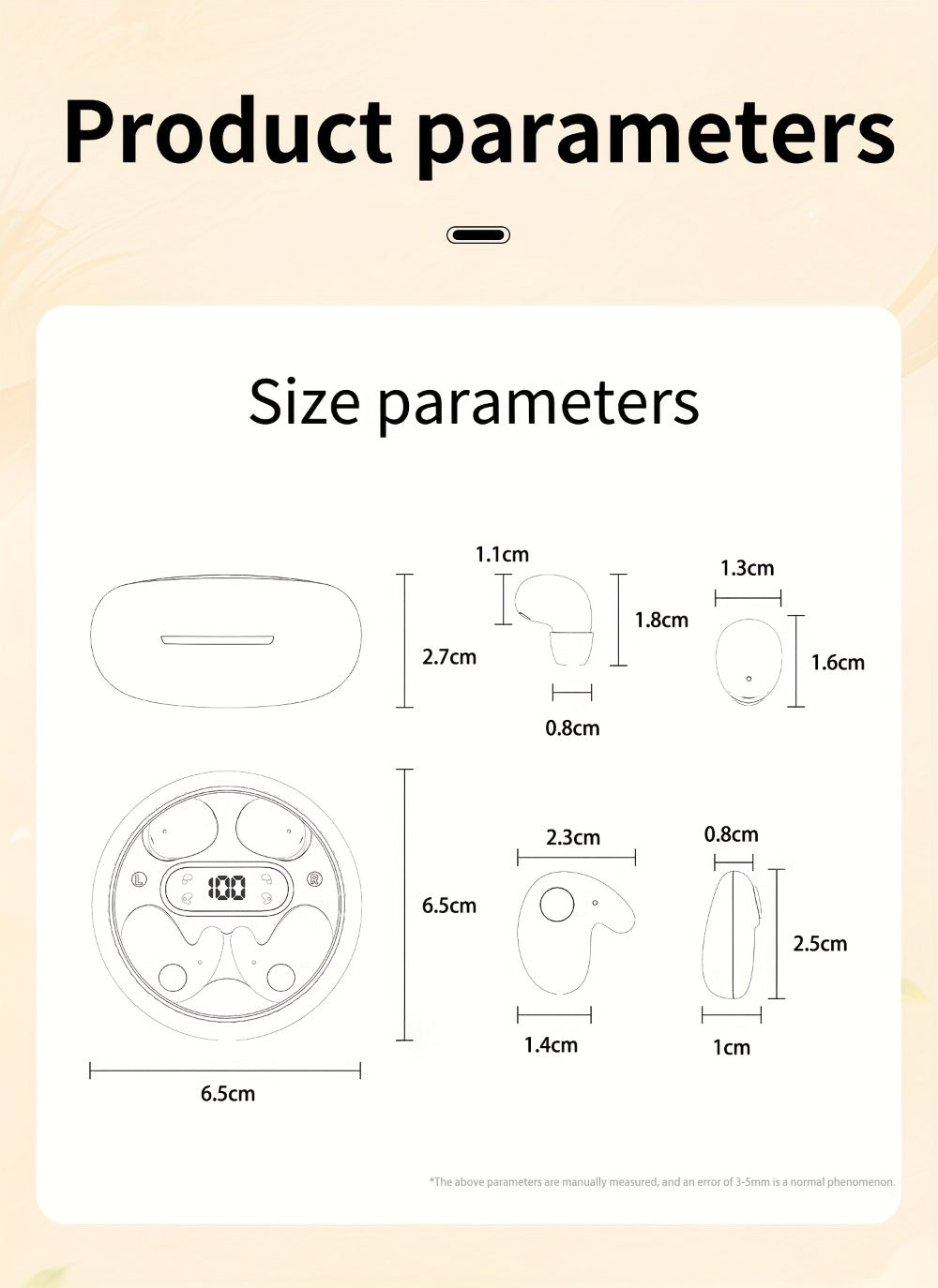 2-in-1 Wireless Earphones Couples Shared Audio Long Battery Life Clear Sound TV Movies for Bedside Audio, Alarms and Room Entertainment