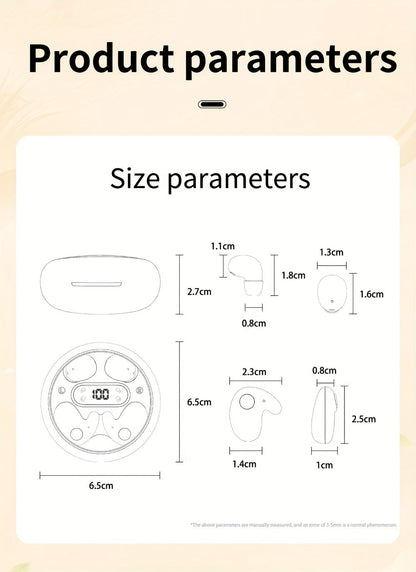 2-in-1 Wireless Earphones Couples Shared Audio Long Battery Life Clear Sound TV Movies for Bedside Audio, Alarms and Room Entertainment