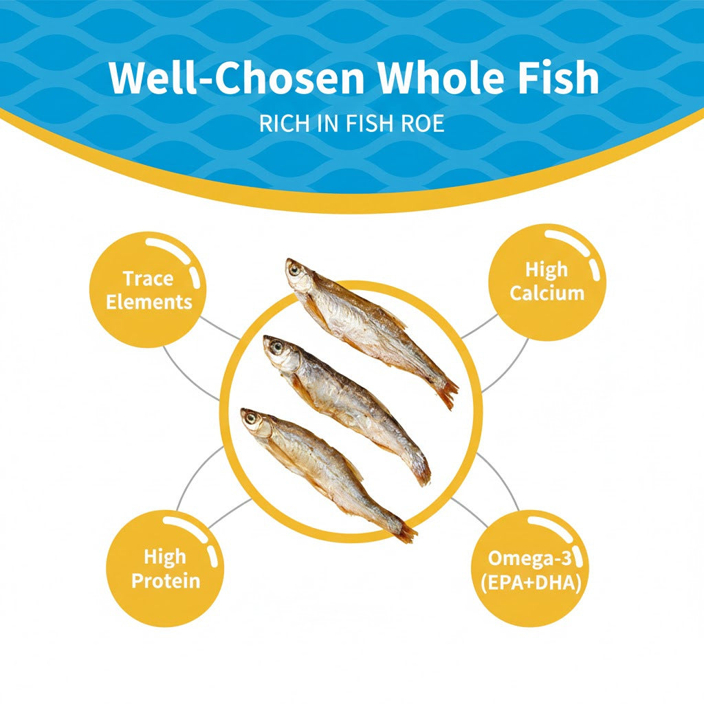 Freeze Dried Whole Minnow Cat Treats – High Protein Fish Bites for Cats, Dogs, Turtles & Reptiles | Natural Freshwater Fish Snacks