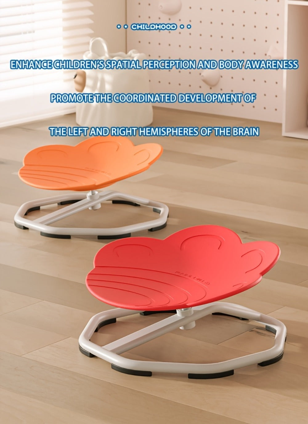 Sensory Spinning Chair for Kids with Autism & ADHD, Ages 3-18, Swivel Sit and Spin Chair to Improve Focus & Body Balance