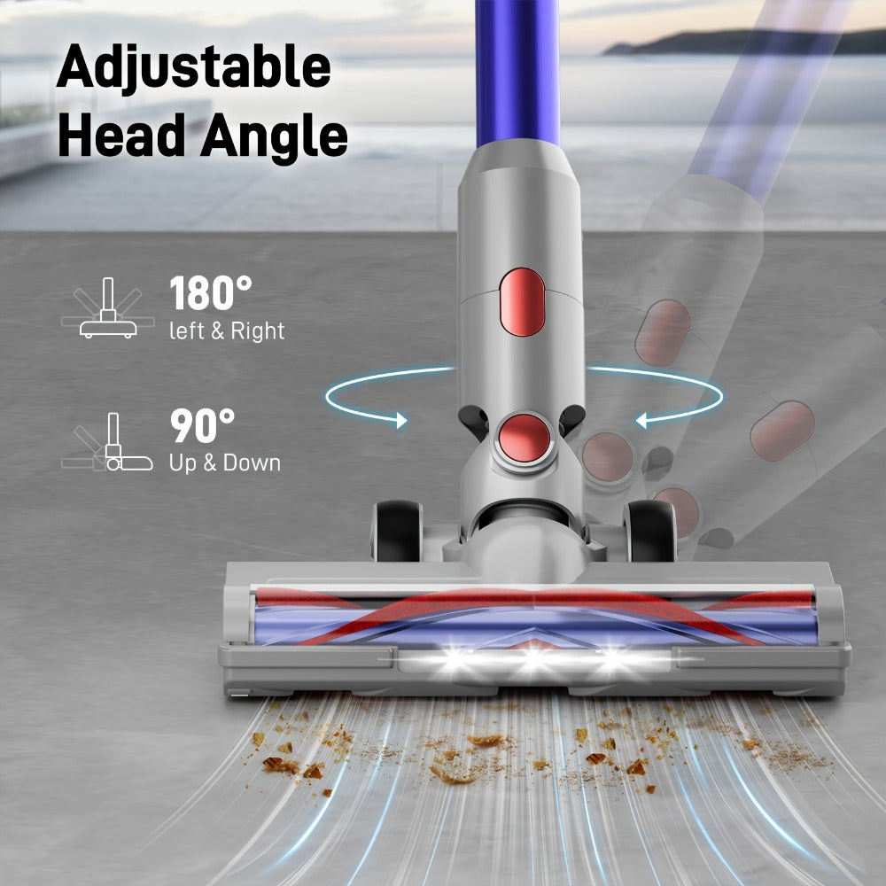 Cordless Stick Vacuum Cleaner 70KPa Brushless Motor 45-Min Runtime for Pet Hair Carpet Hard Floor Dust with Cord & Cordless Modes