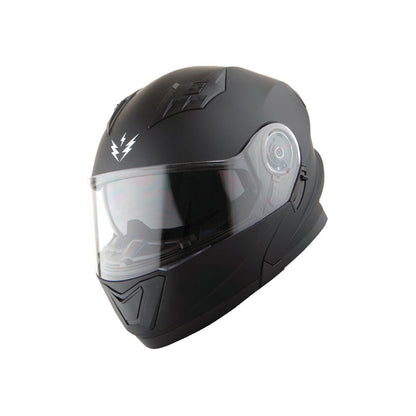 Motorcycle Helmet Modular Flip-Up Design with Dual Visors, Optional Three-Mode LED Tail Light and S-XL Sizes