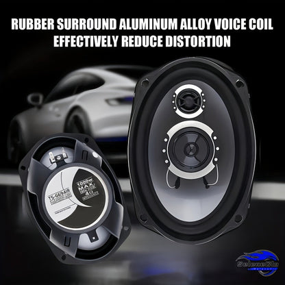6x9 Inch Coaxial Car Speakers 1000W Max – 2-Way HiFi Full Range Stereo with Soundproof Enclosures, Bass Boost, Pure Copper Coil