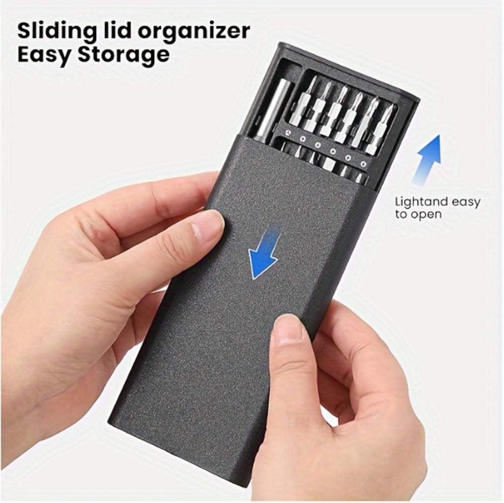 Precision Screwdriver Set 24-in-1 Multi-Functional Phone Tablet Laptop Tool Kit Magnetic Bit for Entryways, Bedrooms and Living Spaces