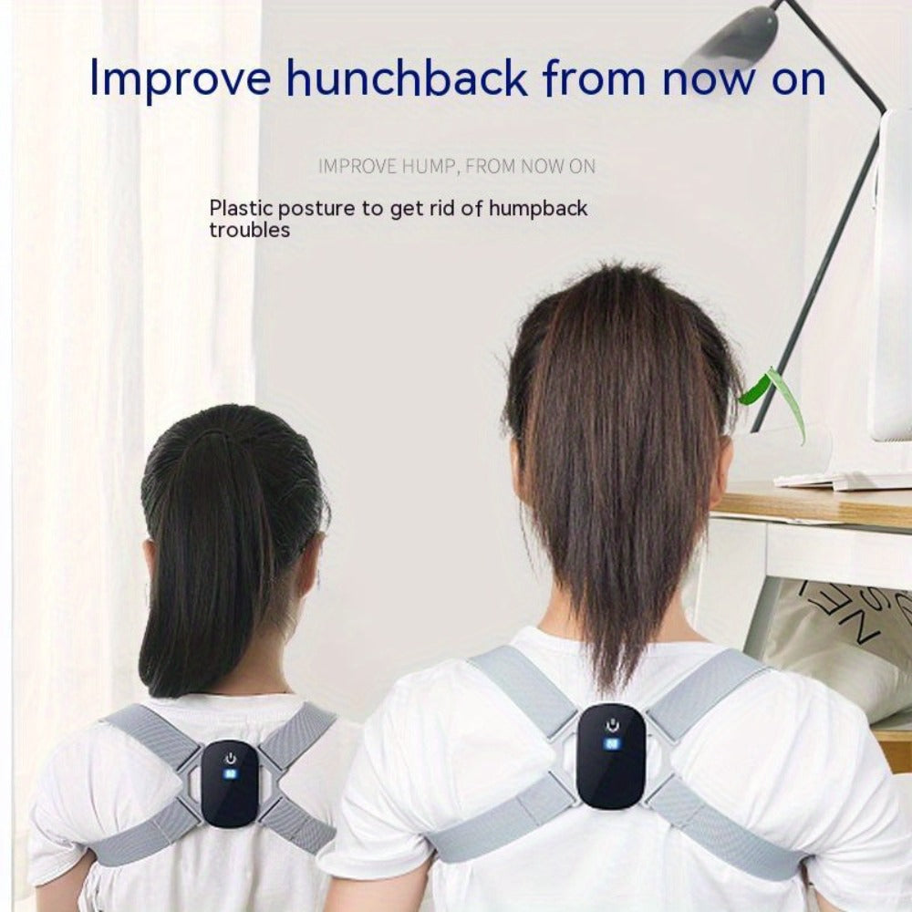Smart Posture Corrector with Vibration Alert, Wireless Rechargeable Posture Trainer & Back Support Belt for Men Women