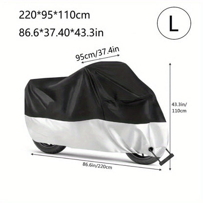 Waterproof Motorcycle Cover Outdoor Full Body Protection with Lock Hole Rain UV Dust Shield for Motorbike Scooter – Small & Large Sizes