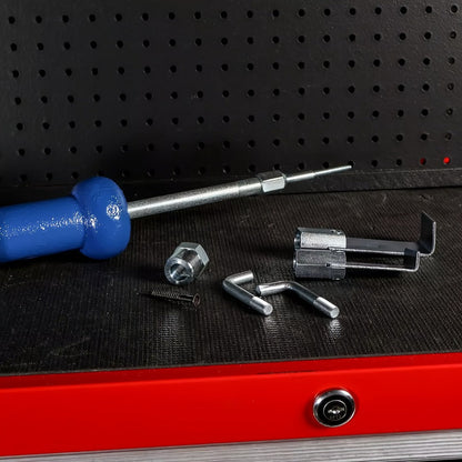 Nine-Piece Slide Hammer Dent Puller Kit with Blue Grip, Puller Attachments and Hand Tool Set