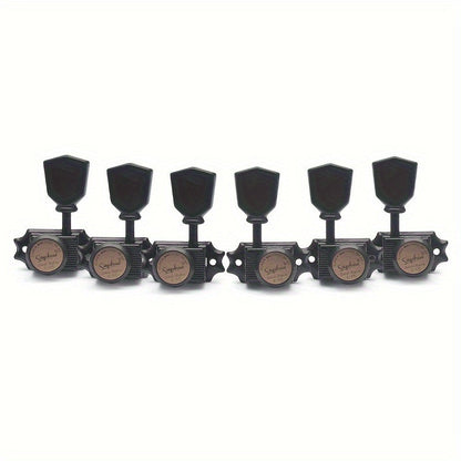 3+3 Locking Guitar Tuners shown in the 3R3L Black option