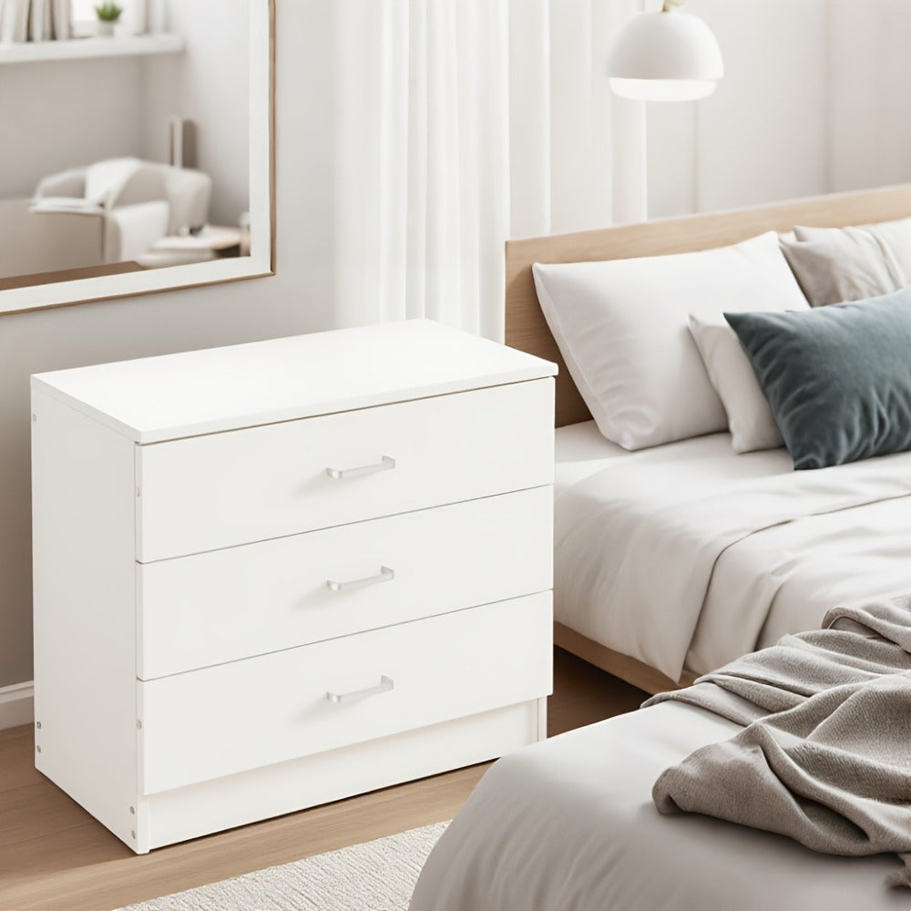 3-Drawer Dresser, Bedroom Drawer Chest for Organized Everyday Storage detail image - detail view 3