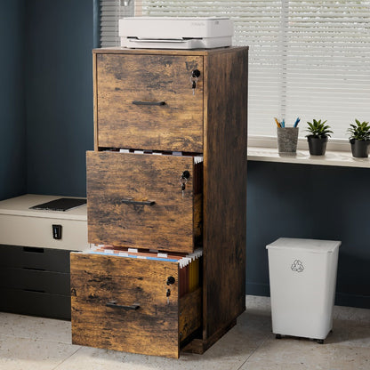 3-Drawer File Cabinet for Organized Everyday Storage in Home Office detail image - detail view 7
