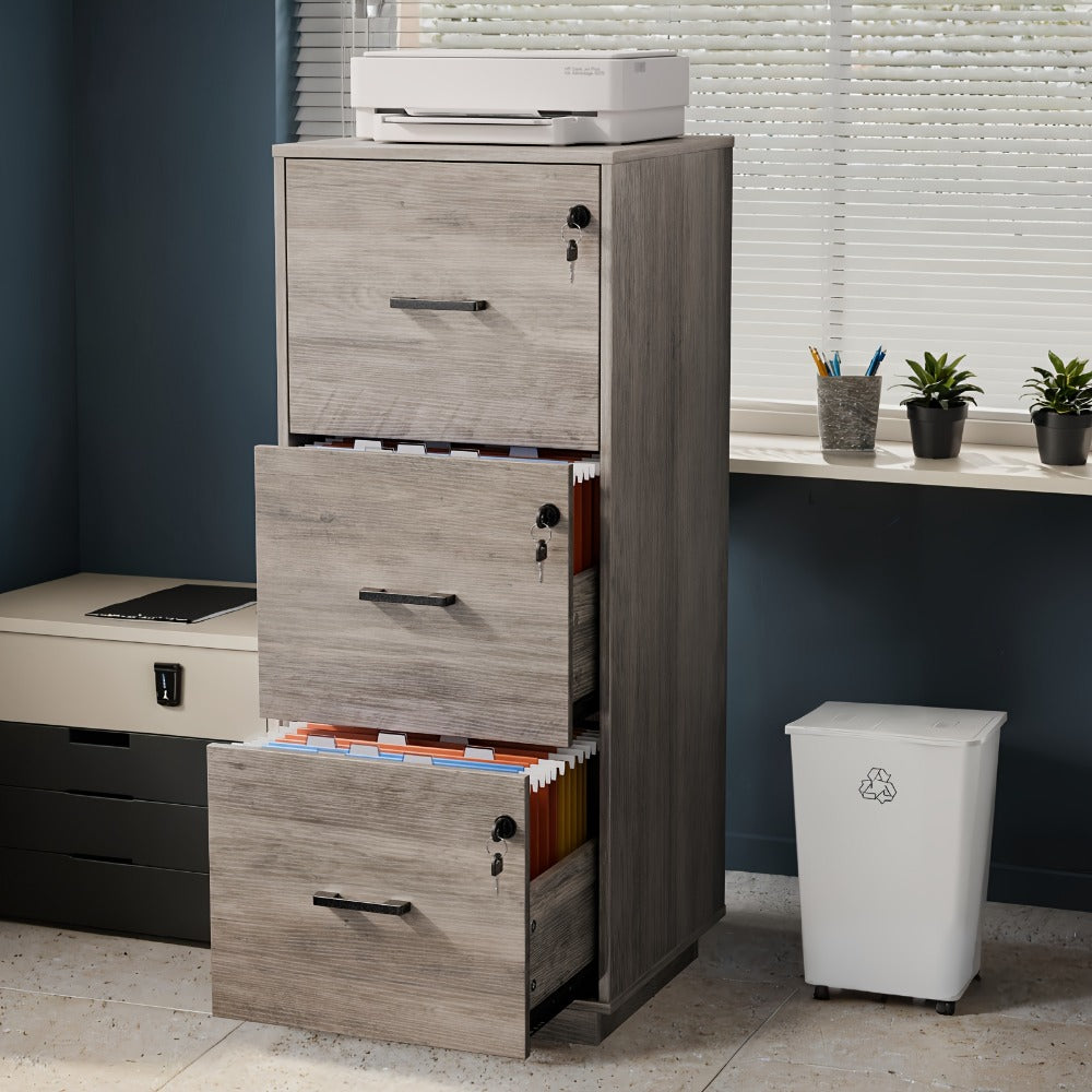 3-Drawer File Cabinet for Organized Everyday Storage in Home Office detail image - detail view 9