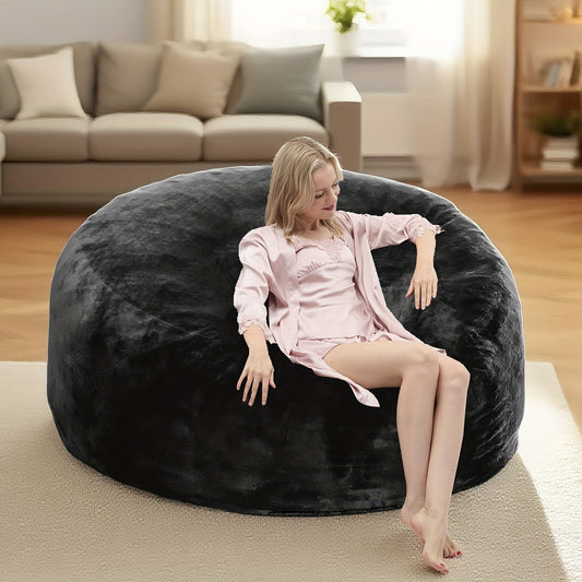 Bean Bag Chair shown in the Black, 3FT(36"D x 36"W x 28"H) option