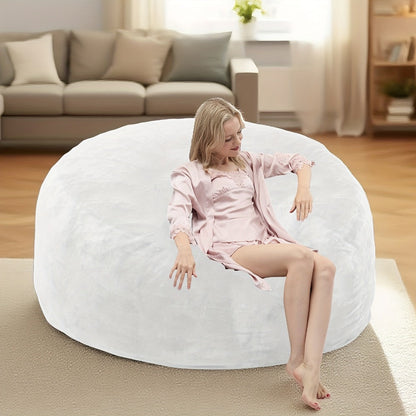 3-Foot Oversized Bean Bag Chair with Memory Foam for Comfortable Everyday Seating detail image - detail view 15
