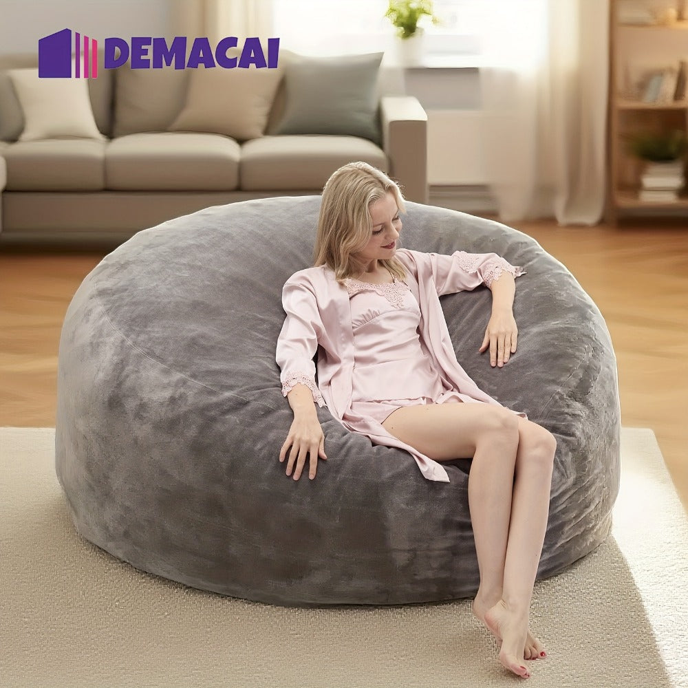 3-Foot Oversized Bean Bag Chair with Memory Foam for Comfortable Everyday Seating detail image - detail view 5