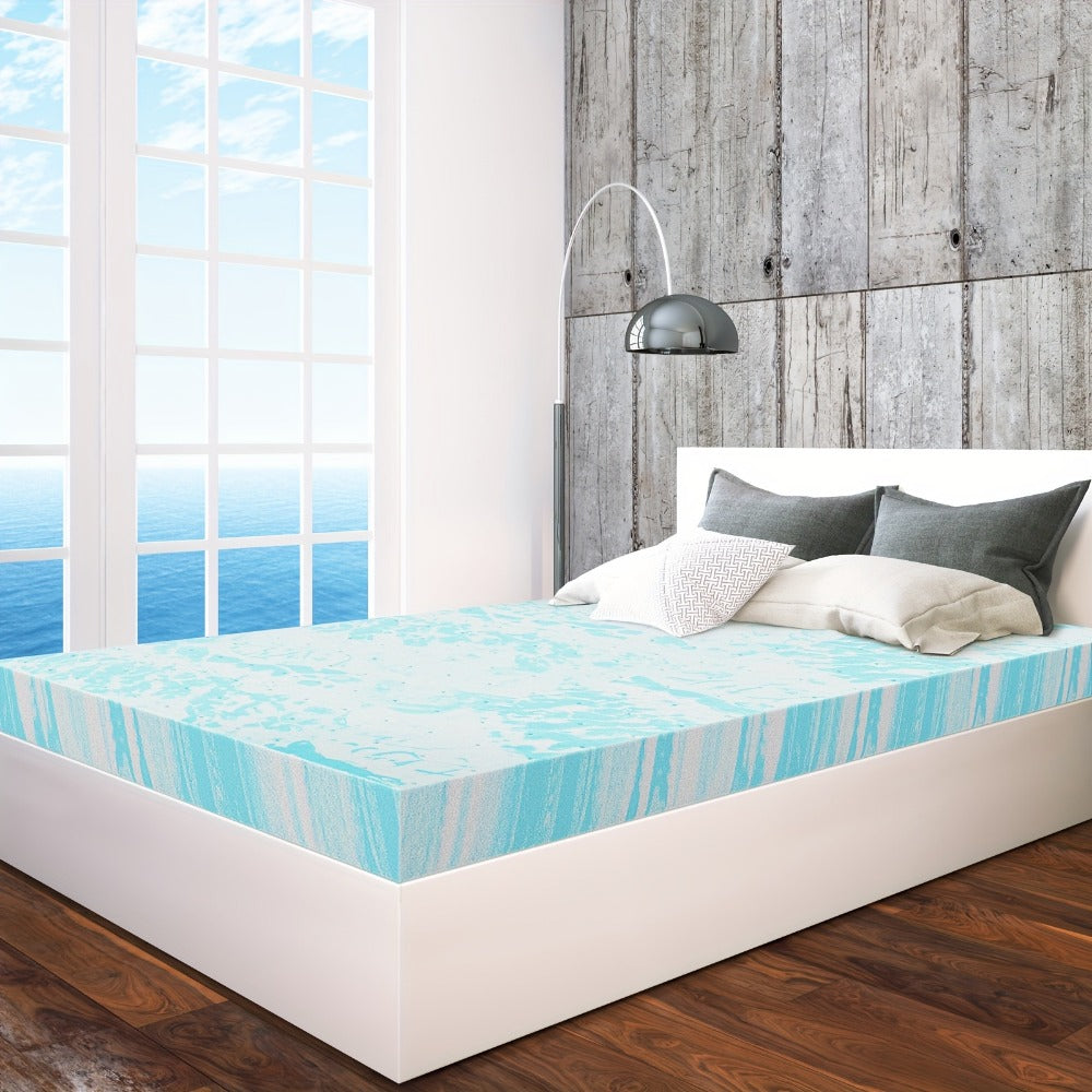 Mattress Topper, 3 Inch Gel Infused Memory Foam Soft Cooling Bed Topper for Twin Twin XL shown in the main product view
