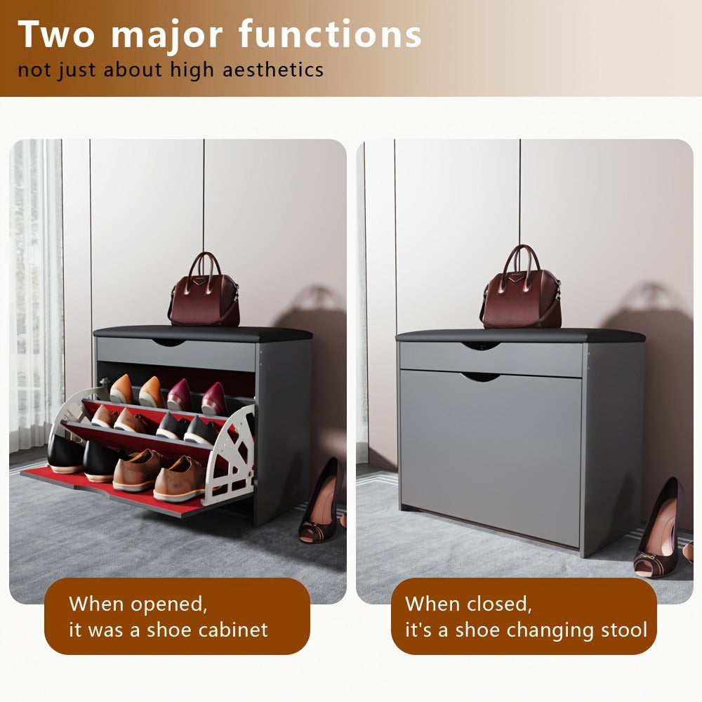 3-Layer Shoe Cabinet with Multiple Color Options, Space-Saving Shoe Cupboard detail image - detail view 5