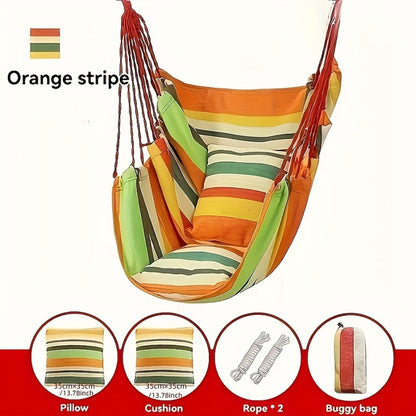 3-Piece Hammock with Canvas Seat for Comfortable Outdoor Seating in Patio detail image - detail view 3