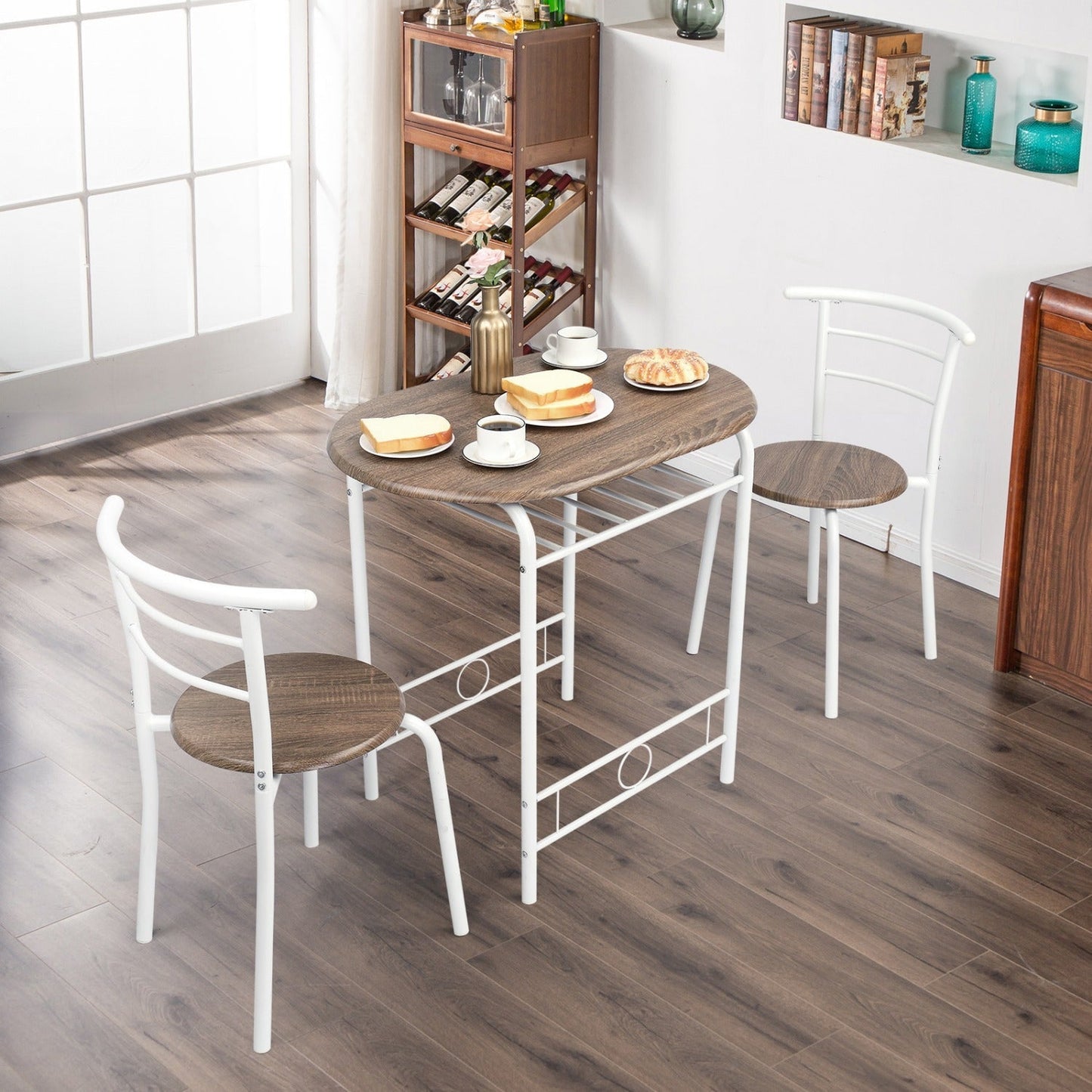 Dining Table Set shown in the Warm Oak option
