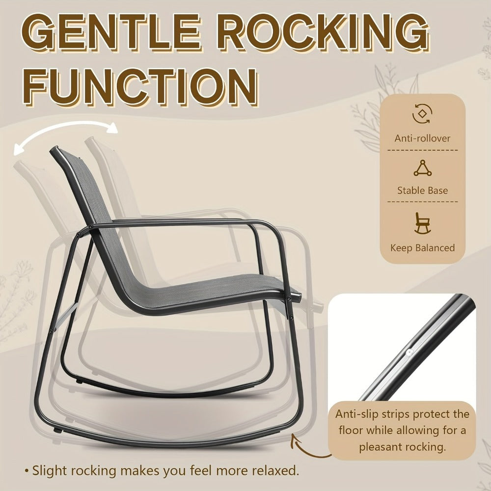 3-Piece Outdoor Bistro Set with Weather-Resistant Finish and Multiple Color Options detail image - detail view 8