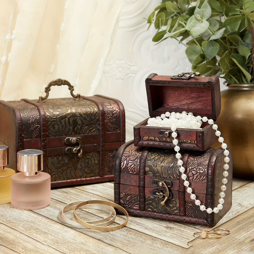 3-Piece Set Wood Jewelry Box for Practical Everyday Home Use in Bedroom detail image - detail view 11