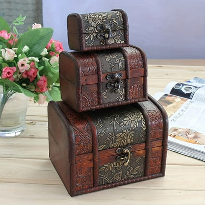 3-Piece Set Wood Jewelry Box for Practical Everyday Home Use in Bedroom detail image - detail view 13
