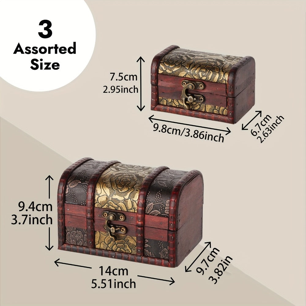 3-Piece Set Wood Jewelry Box for Practical Everyday Home Use in Bedroom detail image - detail view 17