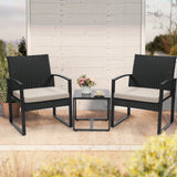Black Rattan Rice Mat
