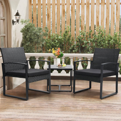 Patio Bistro Set shown in the Black option