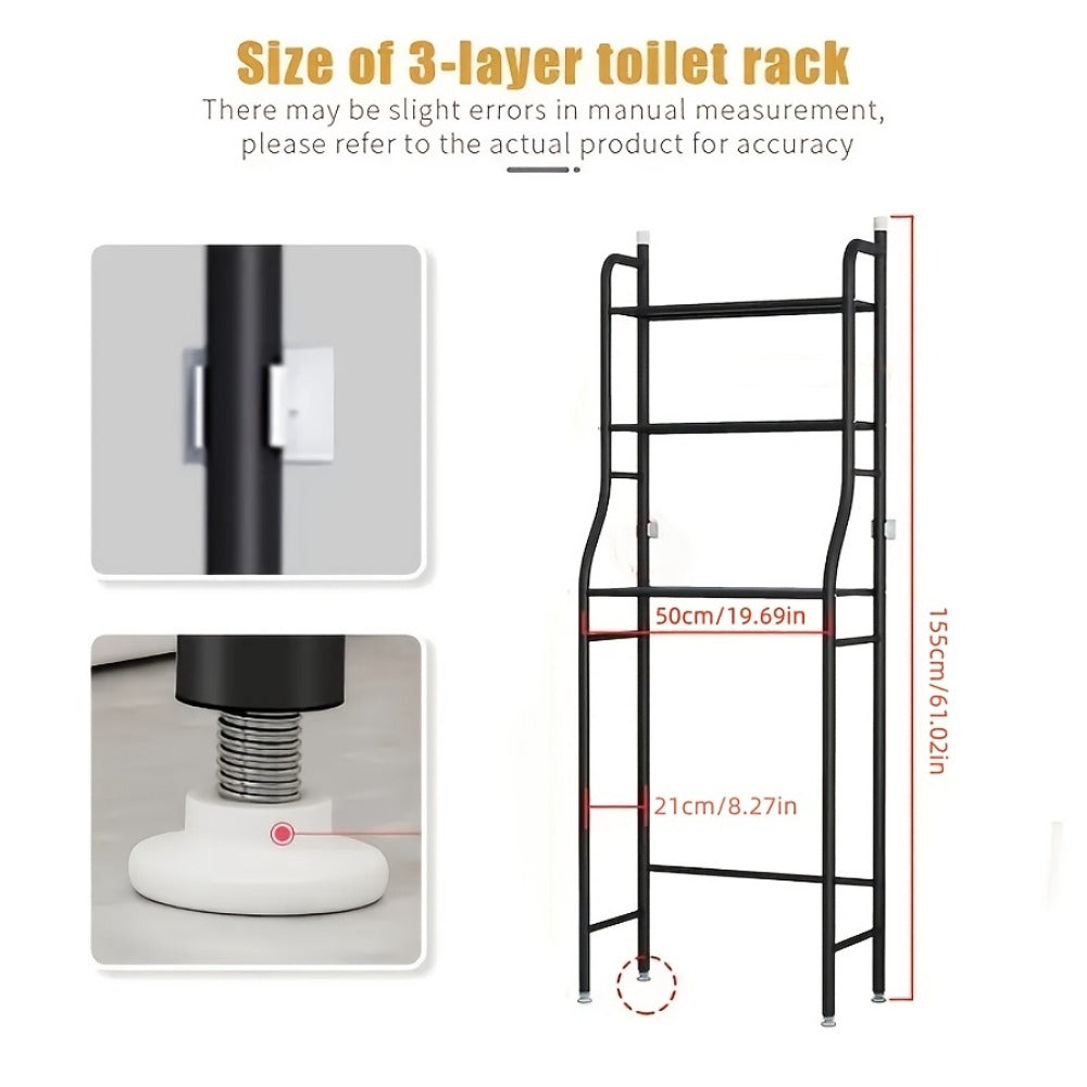 3-Tier Bathroom Storage Rack for Organized Everyday Storage and Daily Home Use detail image - detail view 4