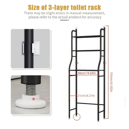3-Tier Freestanding Bathroom Storage Shelf for Organized Everyday Storage detail image - detail view 4