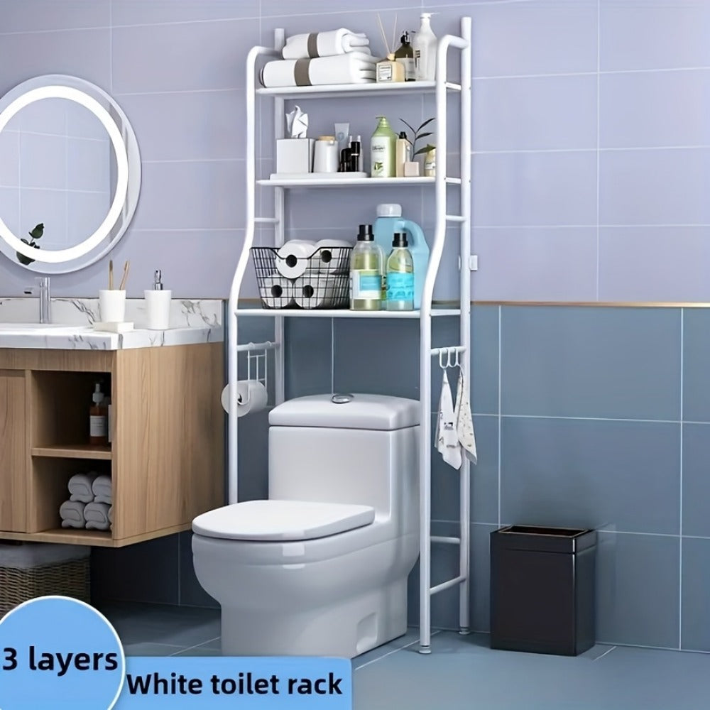 3-Tier Metal Bathroom Storage Rack with Tool-Free Assembly for Organized Everyday Storage detail image - detail view 3