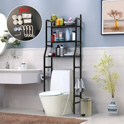 3-Tier Metal Bathroom Storage Rack with Tool-Free Assembly for Organized Everyday Storage detail image - detail view 6
