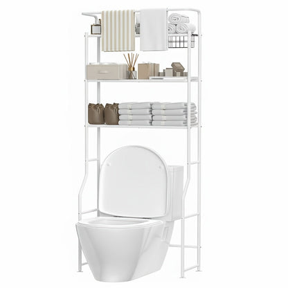 Over the Toilet Storage shown in the White, Toilet Rack option