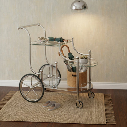 3-Tier Rolling Bar Carts And Serving Carts with Rolling Wheels for Living Room detail image - detail view 6